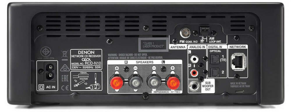 Zestaw stereo DENON Ceol-N10 + WILSON Six  - łączność