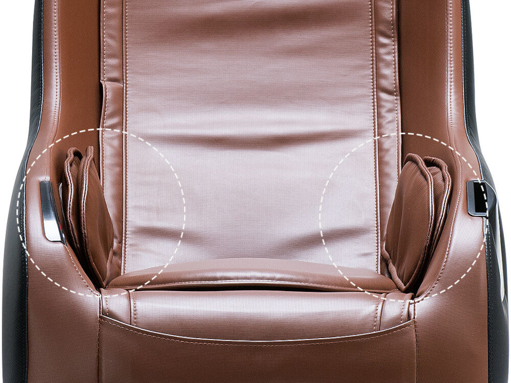 Fotel masujący Massaggio Piccolo posiada 4 poduszki powietrzne w siedzisku, które usuwają napięcie i pobudzają krążenie w udach.