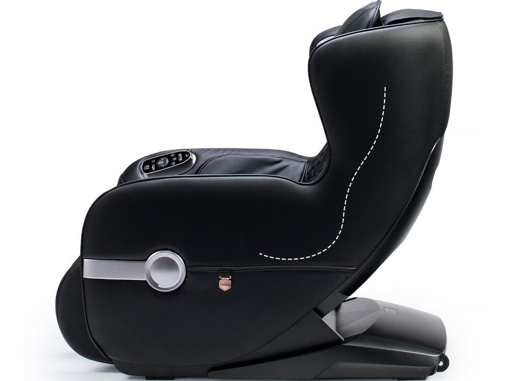 Fotel masujący Massaggio Bello 2 posiada prowadnicę w kształcie litery S, która dopasowuje się do kształtu kręgosłupa.