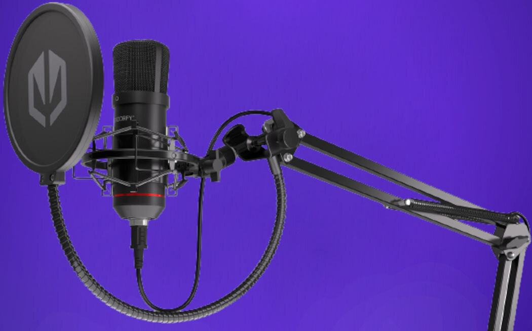 Mikrofon ENDORFY Solum SM900 pop-filtr poziom mocowanie wibracja wstrząsy