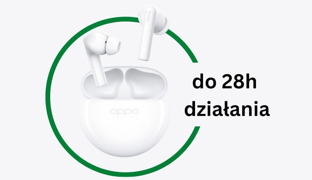 Słuchawki dokanałowe OPPO Enco Buds 2 Biały zywtoność jakość dźwięk redukcja szumów waga kompaktowa niskie opóźnienia transmisja  sterowanie dotykowe zestaw firma