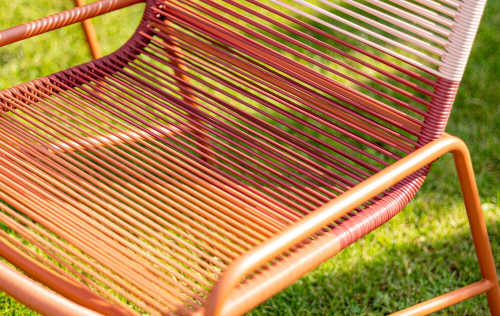 Zestaw mebli ogrodowych MIRPOL Vichy Łososiowy ergonomiczny kształt łatwe utrzymanie czystości