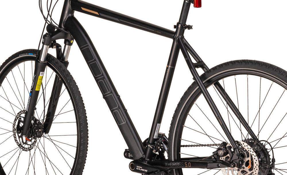 Rower crossowy INDIANA X-Cross 5.0 M19 męski Czarny rama 19-calowa aluminiowa odporna na korozję wybór rozmiaru ramy Twój wzrost mierzony w zrelaksowanej pozycji typ roweru dla osób o wzroście od 174 do 180 cm