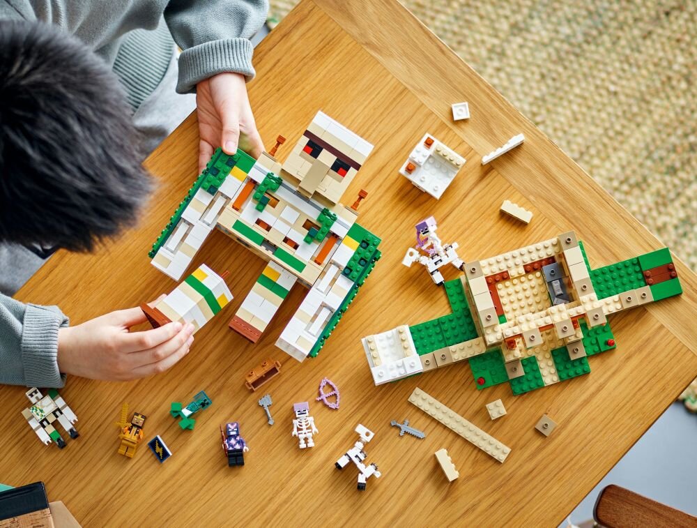 LEGO Minecraft Forteca żelaznego golema 21250   klocki elementy zabawa łączenie figurki akcesoria figurka zestaw 