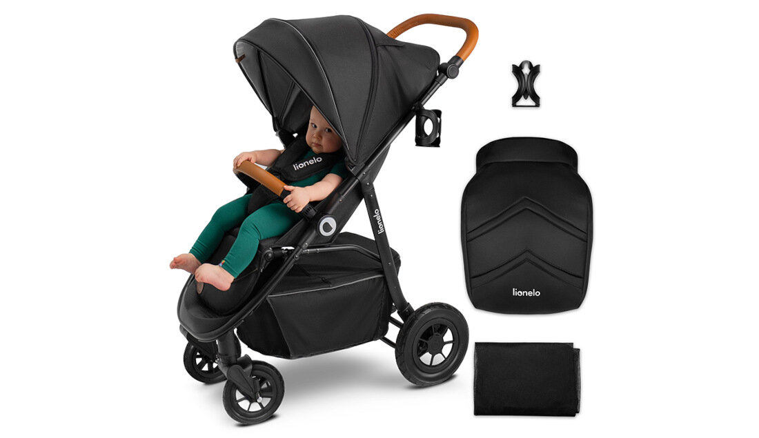Wózek dziecięcy LIONELO Natt Onyx zestaw akcesoria komplet wyposazenie