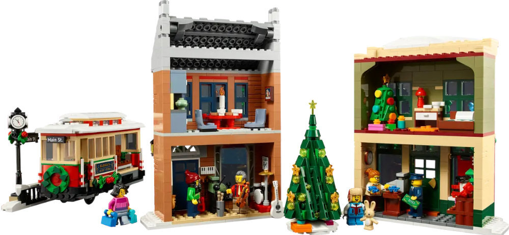 LEGO 10308 ICONS Świąteczna główna ulica zabawa edukacja rozwój wyposażenie