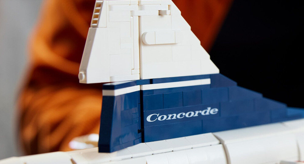 KLOCKI LEGO ICONS CONCORDE 10318 zawiasy ogon ster elementy standardy jakość