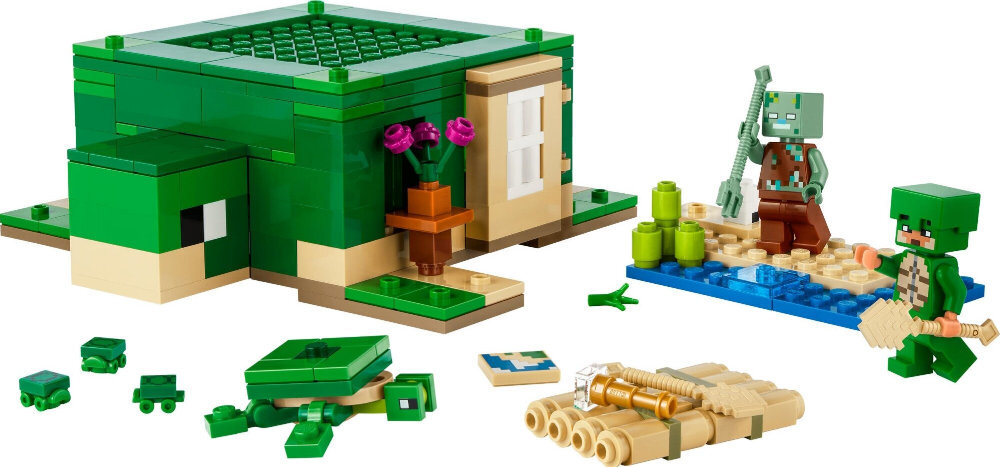 LEGO 21254 Minecraft Domek na plaży żółwi zabawa edukacja rozwój wyposażenie kreatywność