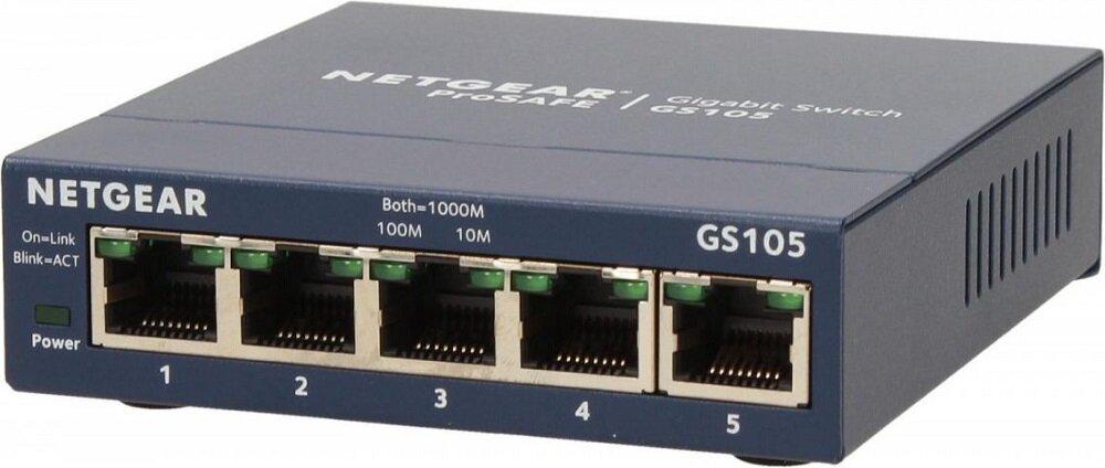Switch NETGEAR GS105GE - prosta obsługa 5 portów LAN RJ-45