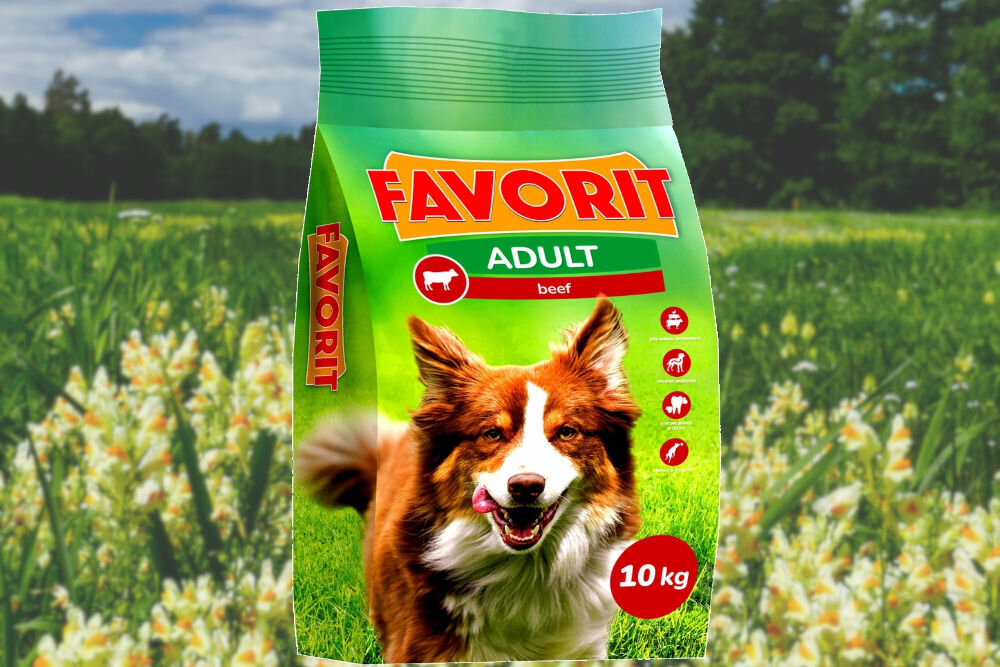 Karma dla psa FAVORIT Wołowina 10 kg naturalne składniki