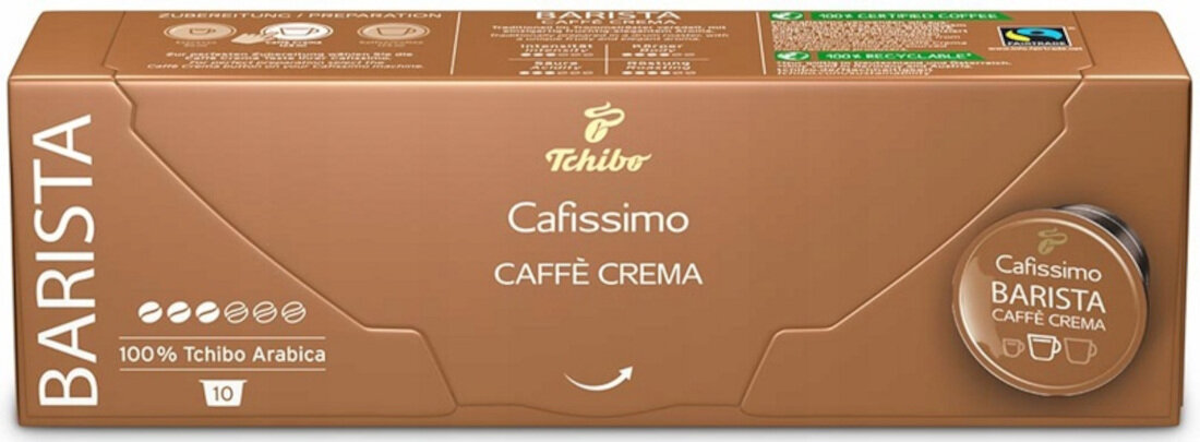 Kapsulki TCHIBO Cafissimo Barista Caffe Crema pojemnosc opakowania 10 kapsulek