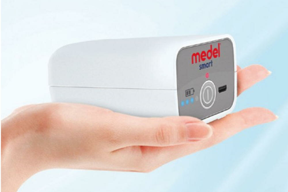 MEDEL-Smart inhalator nebulizator pneumatyczny mały wymiar cicha praca inhalacja nie jest uciążliwa rodzinne urządzenie