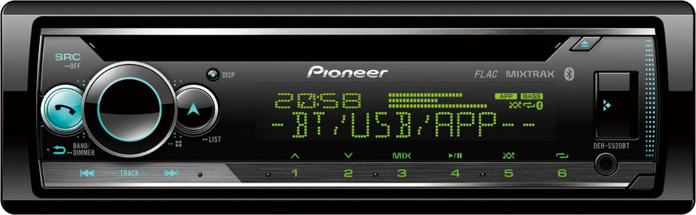Radio samochodowe PIONEER DEH-S520BT - muzyka