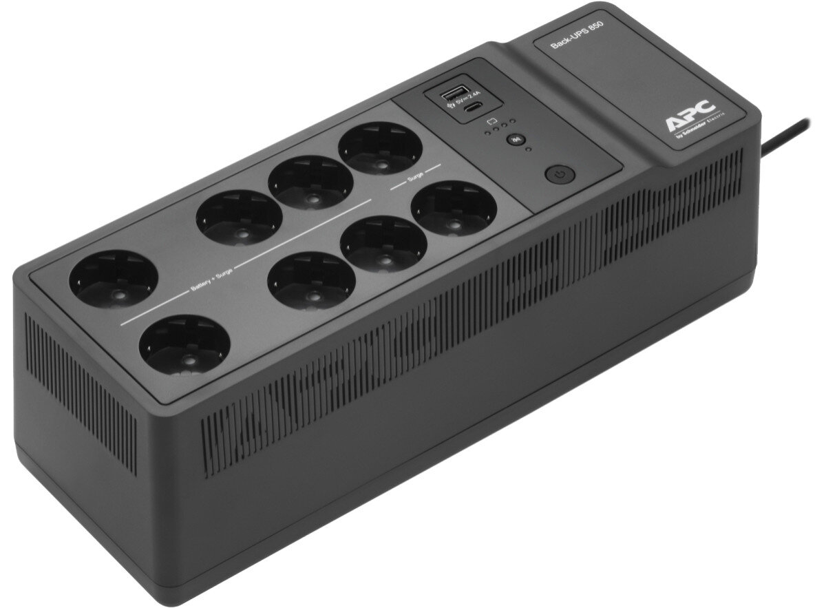 Zasilacz UPS APC Back BE850G2-GR 850VA 520W autotest analiza akumulator
