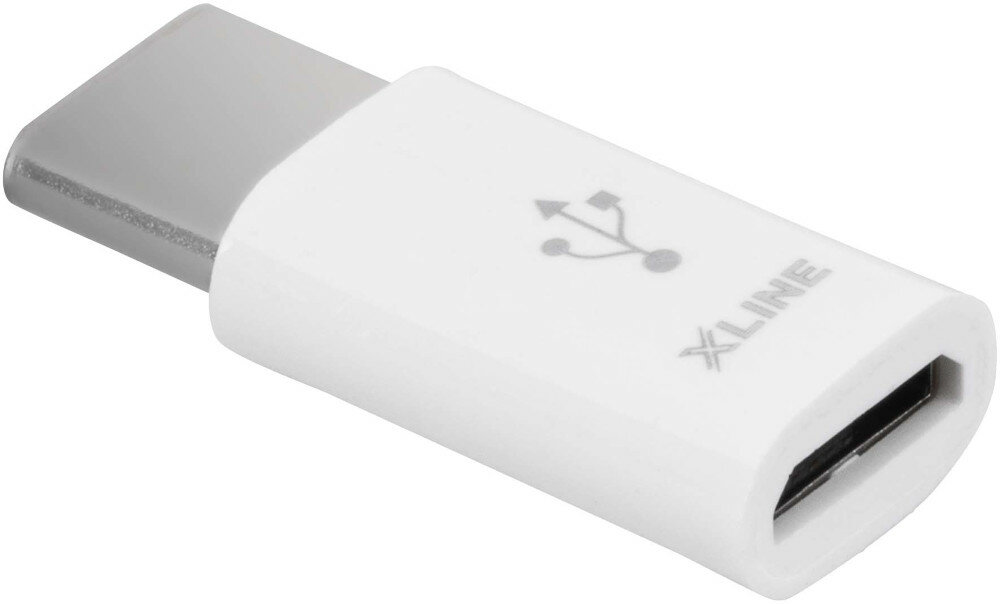 Adapter Micro USB - USB Typ C GÖTZE & JENSEN X-Line AU00K-D-C wyglad front usb c micro usb