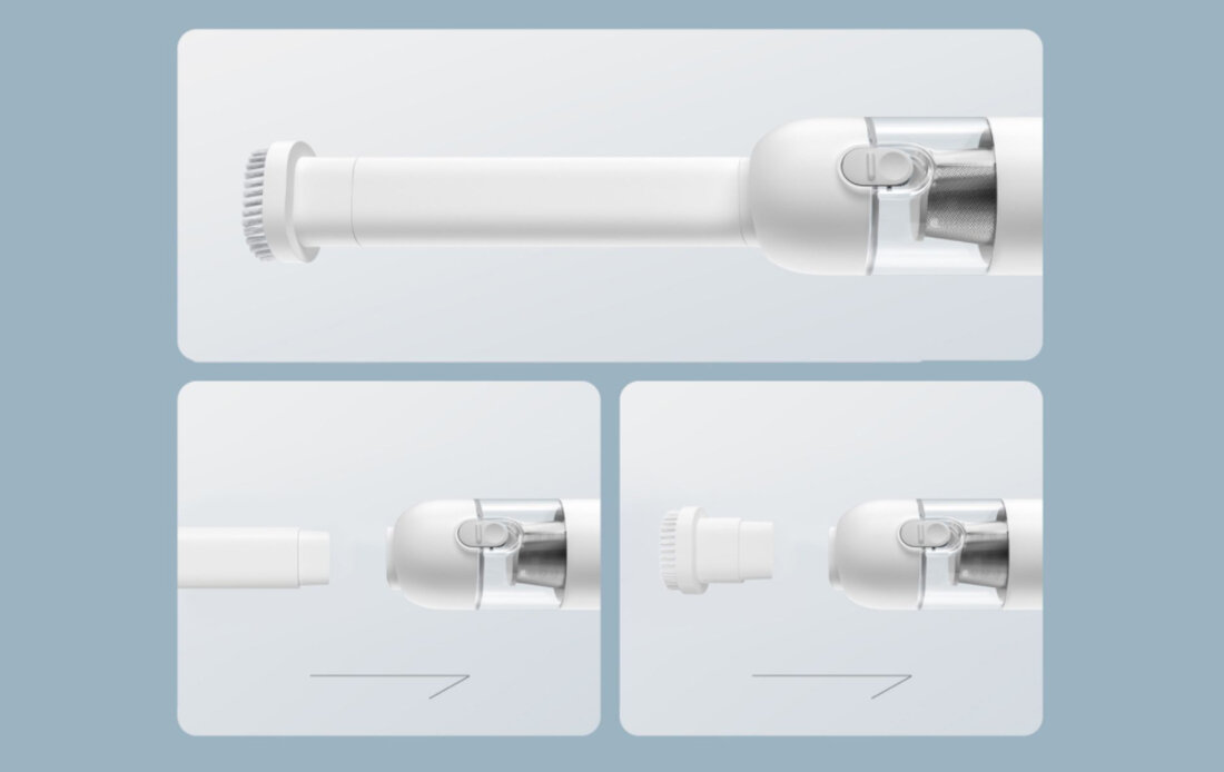 Odkurzacz ręczny XIAOMI Mi Vacuum Cleaner Mini innowacyjna dysza 2 w 1 szczelinowa szczotkowa razem oddzielnie wyposazenie