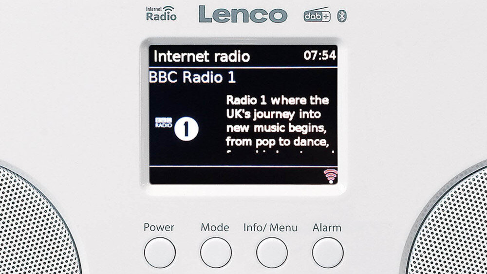 Radio LENCO PIR-645WH  - wyświetlacz