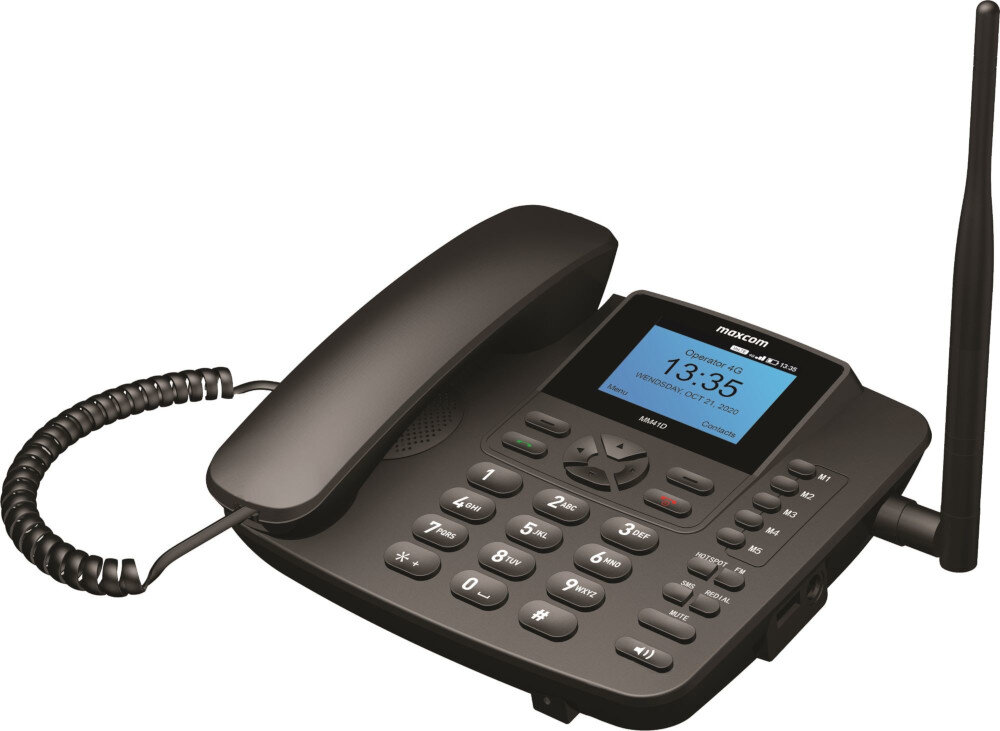 Telefon MAXCOM MM41D Czarny kolorowy wyświetlacz przekrój 2,8 cala TFT 320x240 pix lekka obudowa poręczna słuchawka funkcja Bluetooth