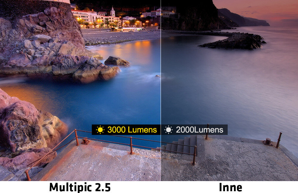 Projektor OVERMAX Multipic 2.5 żywotność lampa wydajność głośnik dźwięk