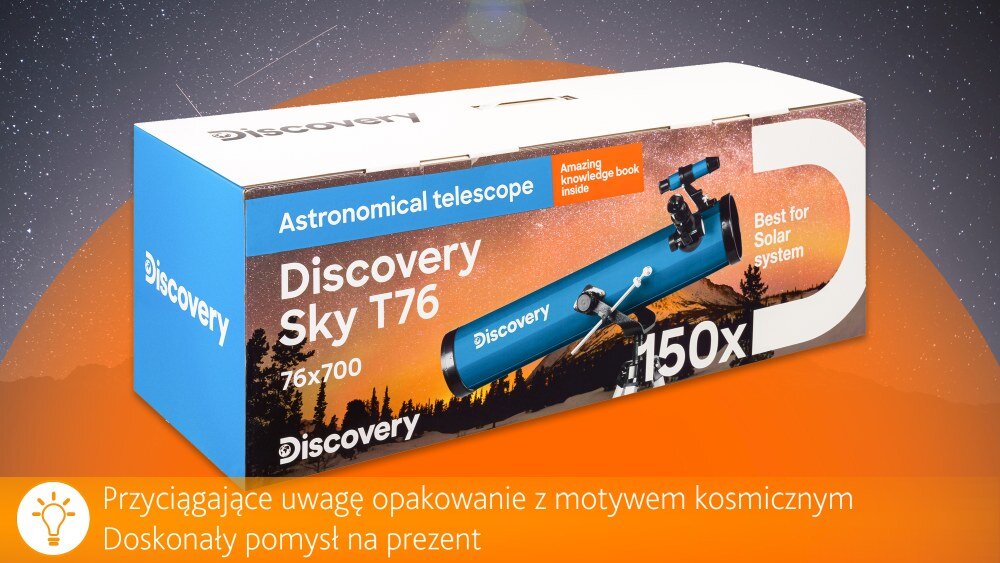 Teleskop DISCOVERY Sky T76 z książką