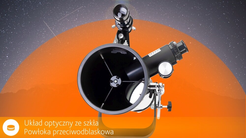 Teleskop DISCOVERY Sky T76 z książką powłoka przeciwodblaskowa obserwacja księżycza obiektów naziemnych