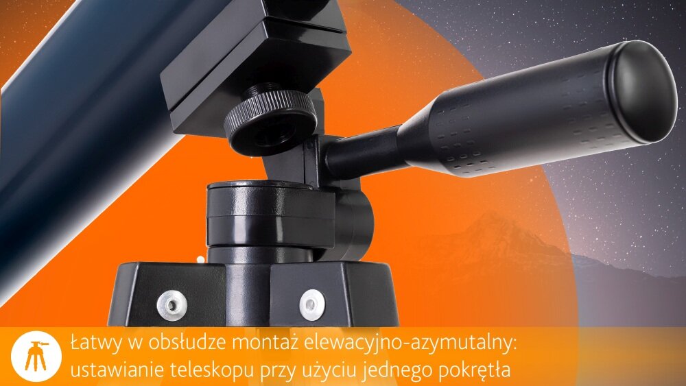 Teleskop DISCOVERY Sky T50 z książką stabilne ustawienie obsługa statyw aluminiowy