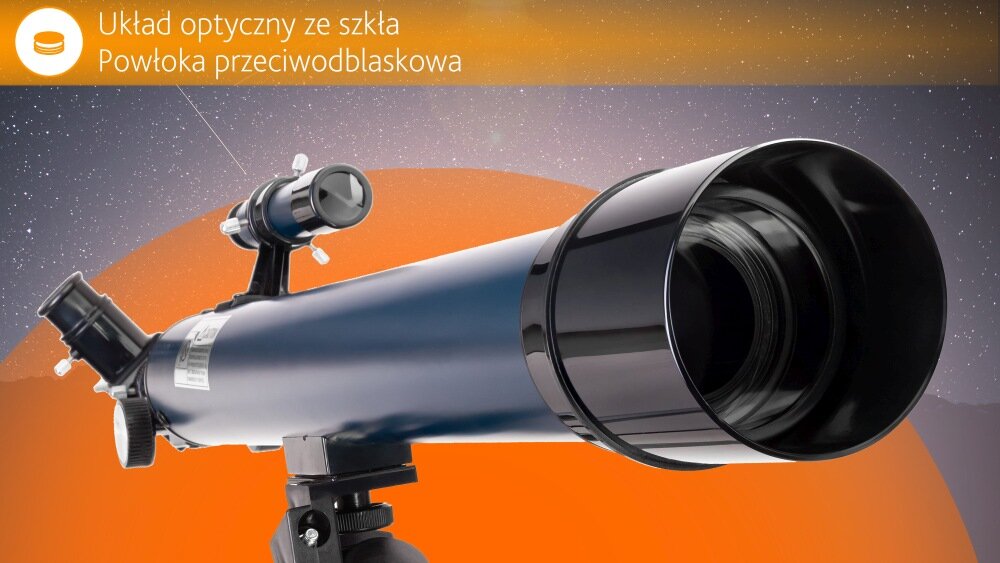 Teleskop DISCOVERY Sky T50 z książką powłoka przeciwodblaskowa obserwacja księżycza obiektów naziemnych