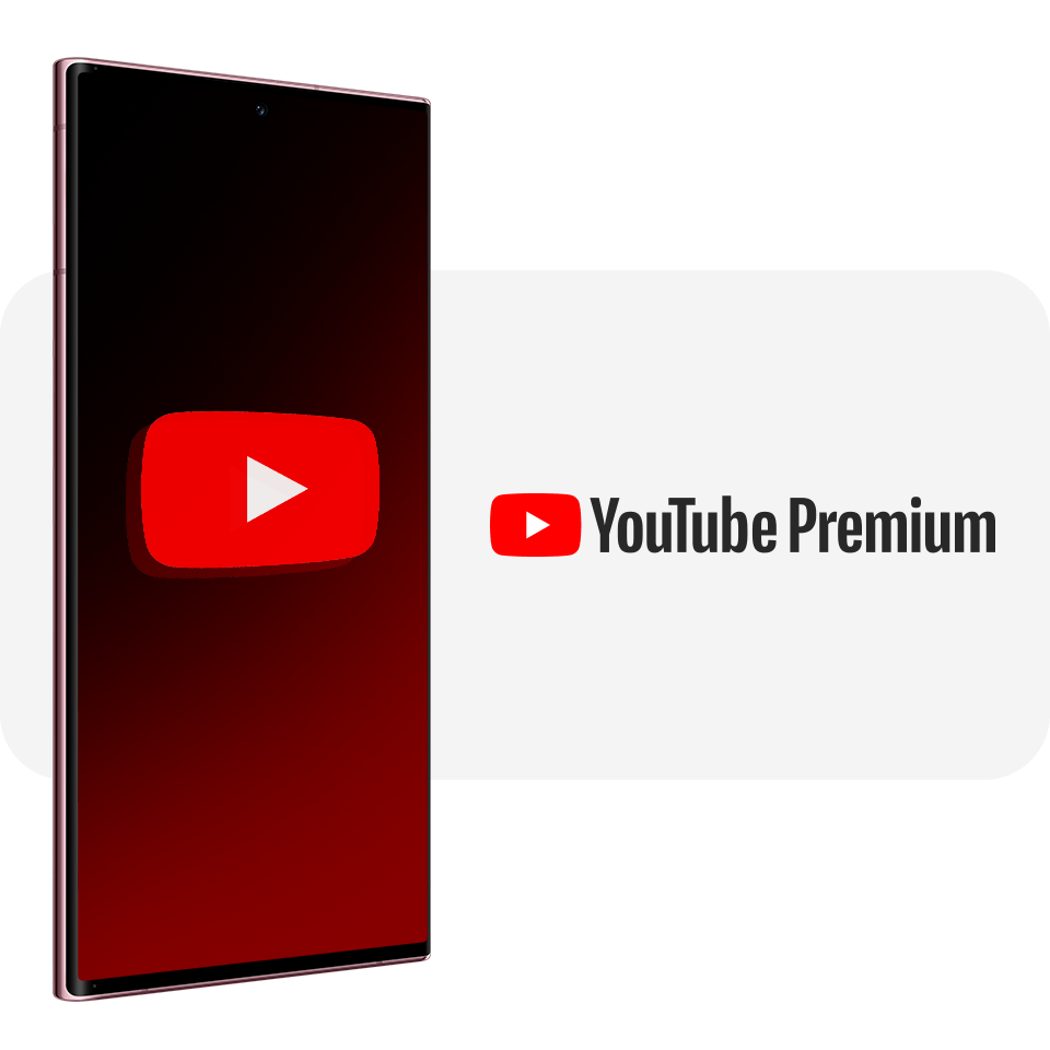wraz z zakupionym w Media Expert Galaxy S22 Ultra otrzymujesz 4 miesiące YouTube premium w prezencie