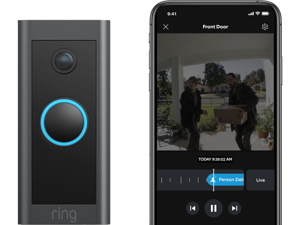 Dzwonek RING Video Doorbell Wired 2021 B08CKHPP52 Czarny subskrypcja gwarancja przechowywanie chmura