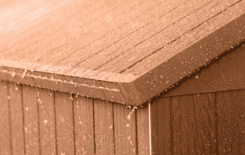 KETER domek niekorzystne warunki atmosferyczne promienie uv deszcz śnieg słońce