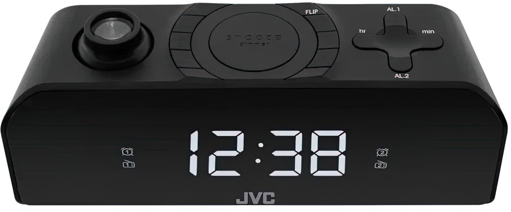 Radiobudzik JVC RA-E211B  - design