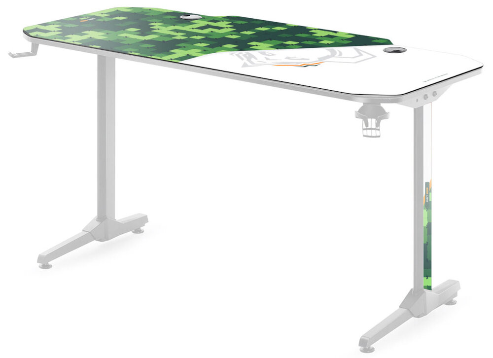 Mata na biurko DIABLO CHAIRS Biało-zielony estetyka funkcjonalność ochrona blat 