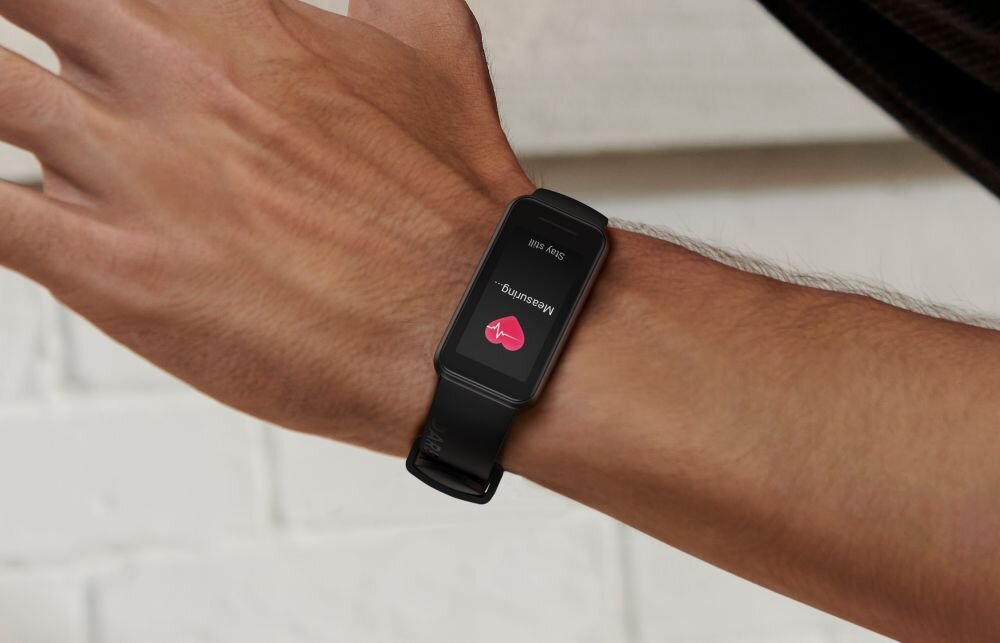 Smartband REALME Band 2 ekran bateria czujniki zdrowie sport pasek ładowanie pojemność rozdzielczość łączność sterowanie krew puls rozmowy smartfon aplikacja 