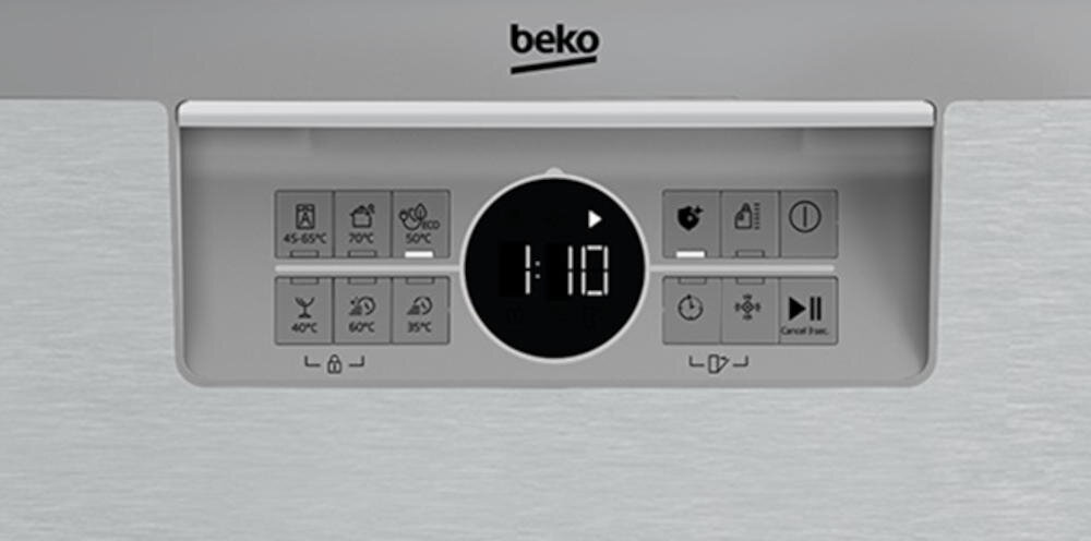 BEKO wygodny panel sterowania program zmywanie pokrętło funkcja zabrudzenie ikonki