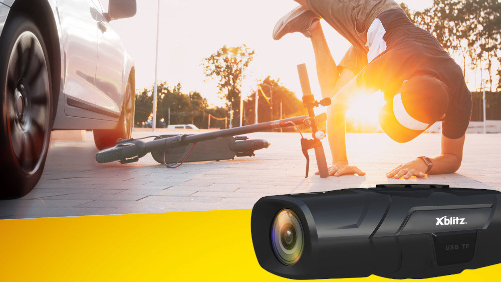 Kamera sportowa XBLITZ Everywhere  - dowód nagranie kolizja