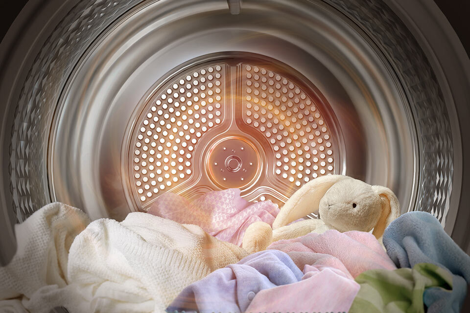 Program Higiena pozwala na to, żeby zdezynfekować tkaniny za pomocą ciepłego powietrza