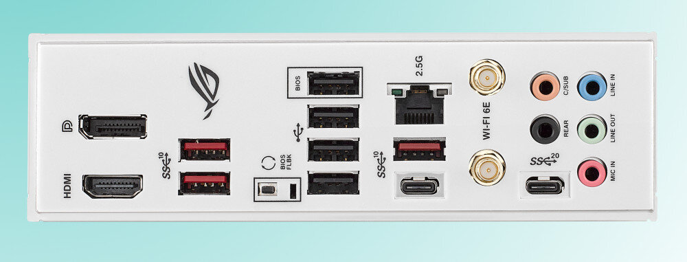 Płyta główna ASUS ROG Strix B650-A Gaming WiFi porty złącza podłączenie