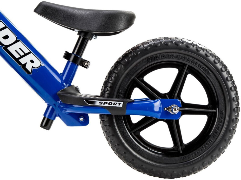 Rowerek biegowy STRIDER Sport 12 ST-S4BL Niebieski koła formowane 12-calowe piankowe gładkie opony nie wymagają pompowania znakomita przyczepność i zwrotność na każdej nawierzchni