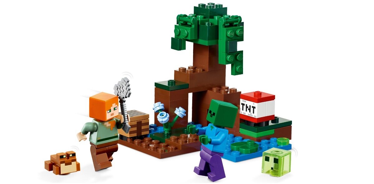 LEGO Minecraft Przygoda na mokradłach 21240 dziecko kreatywność zabawa nauka rozwój klocki figurki minifigurki jakość tradycja konstrukcja nauka wyobraźnia role jakość bezpieczeństwo wyobraźnia budowanie pasja hobby funkcje instrukcje