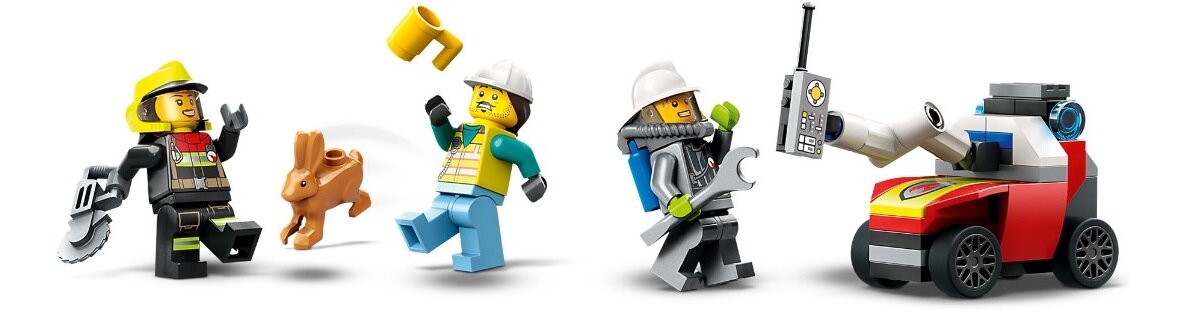 LEGO City Terenowy pojazd straży pożarnej 60374 dziecko kreatywność zabawa nauka rozwój klocki figurki minifigurki jakość tradycja konstrukcja nauka wyobraźnia role jakość bezpieczeństwo wyobraźnia budowanie pasja hobby funkcje instrukcje strażak pożar akcja