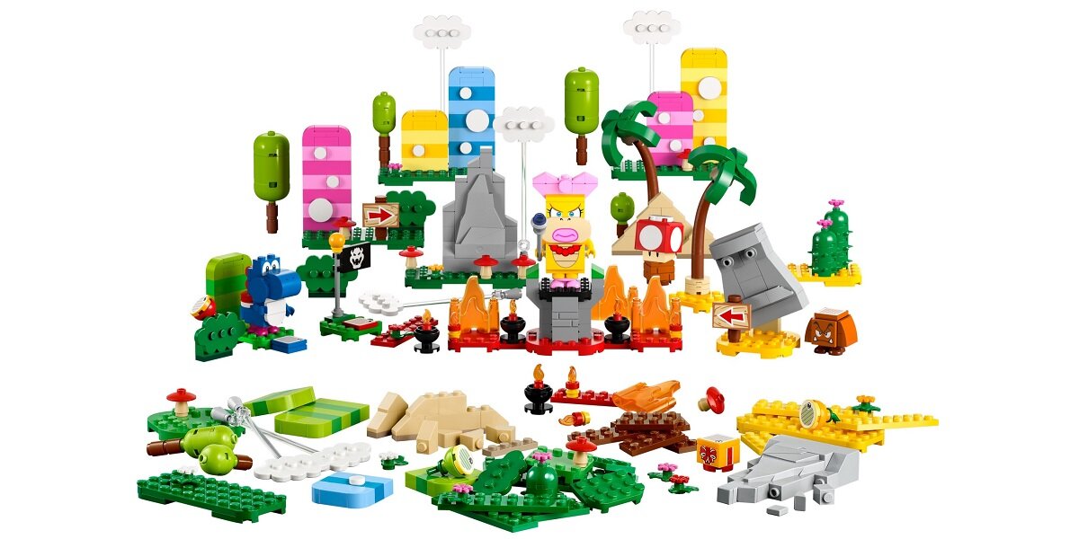LEGO Super Mario Kreatywna skrzyneczka - zestaw twórcy Kolorowe modele urozmaicają poziomy LEGO Super Mario