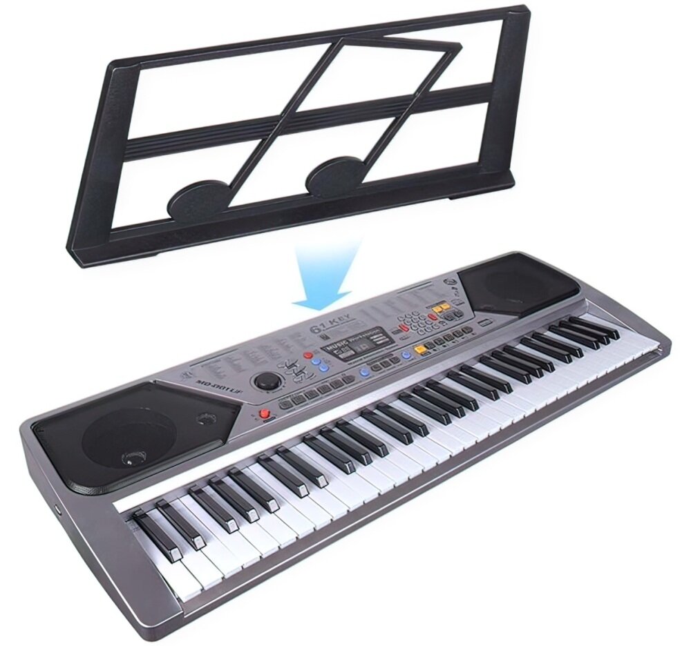 Keyboard MQ 001 UF  dla najmłodszych muzyka pasja funkcje tradycja start gniazda odtwarzacz mp3 wygoda przenoszenie