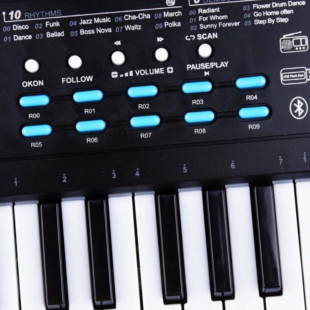 Keyboard MQ 605 UFB dla najmłodszych muzyka pasja funkcje tradycja start gniazda odtwarzacz mp3 wygoda przenoszenie