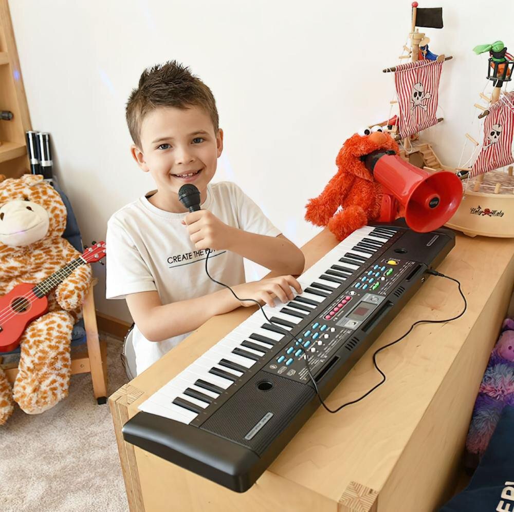 Keyboard MQ 605 UFB dla najmłodszych muzyka pasja funkcje tradycja start gniazda odtwarzacz mp3 wygoda przenoszenie