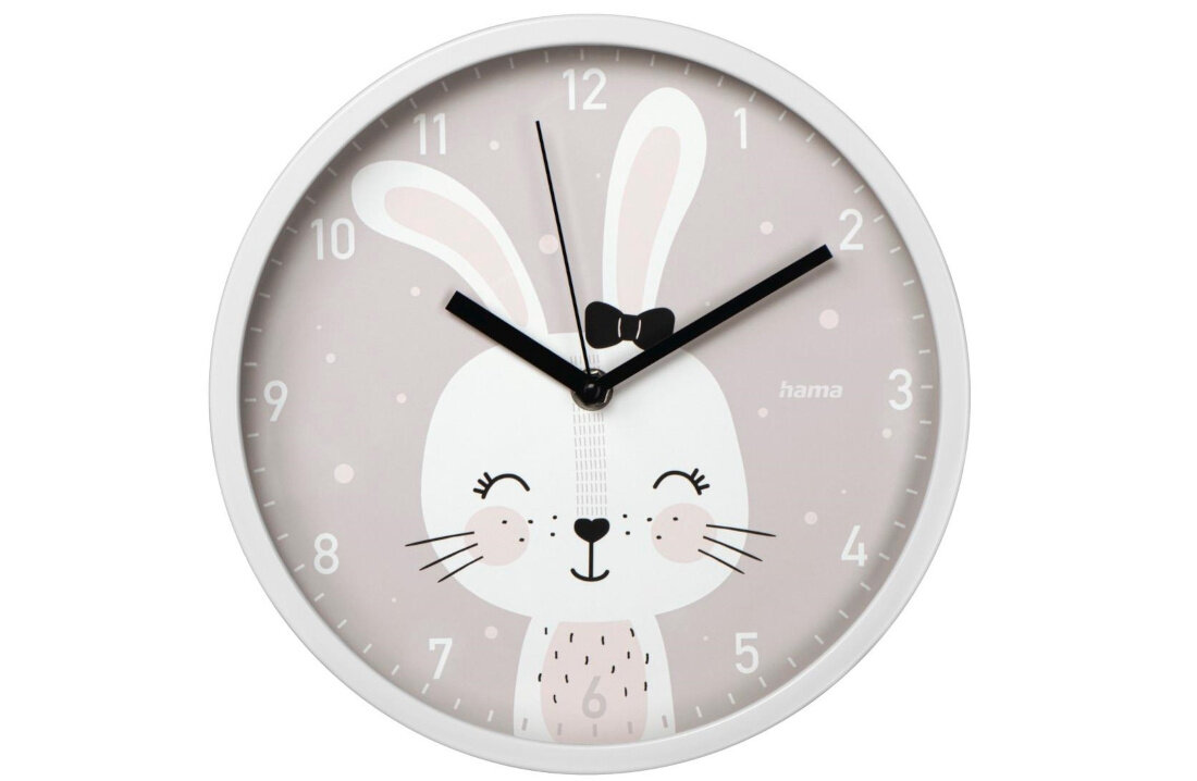 Zegar HAMA  Lovely Bunny  cyfry arabskie wzornictwo wyglad odczytywanie Przyjemna kolorystyka