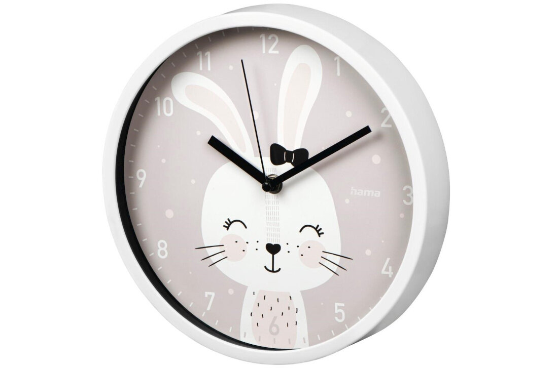 Zegar HAMA  Lovely Bunny  czytelna tarcza 9,3cm wskazowki cicha praca