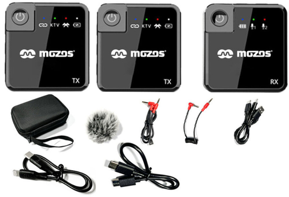 Mikrofon MOZOS MX1-Dual opakowanie zawartość zestaw akcesoria