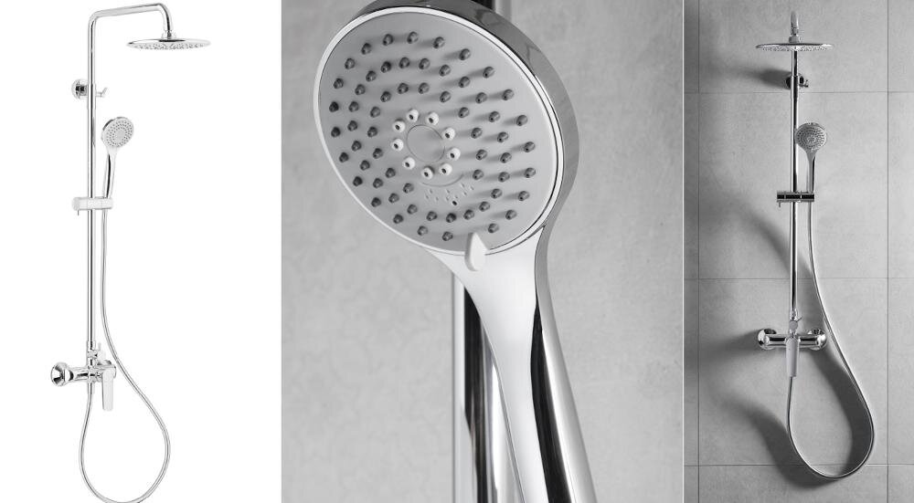 KFA ARMATURA Tanzanit 5026-910-00 łazienka element funkcjonalność relaks prysznic higiena zestaw natrysk deszczownica pvc chrom