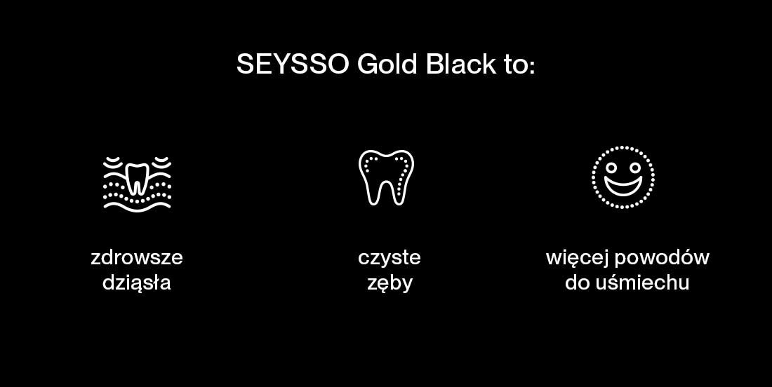 Szczoteczka soniczna SEYSSO Gold Black Special Collection DCT+