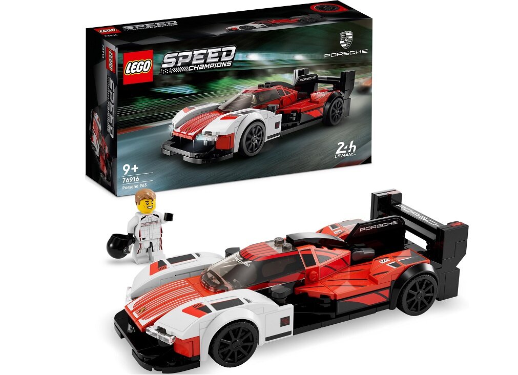 LEGO Speed Champions Porsche 963 76916 dziecko kreatywność zabawa nauka rozwój klocki figurki minifigurki jakość tradycja konstrukcja nauka wyobraźnia role jakość bezpieczeństwo wyobraźnia budowanie pasja hobby funkcje instrukcja aplikacja LEGO Builder